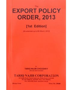 Export Policy Order, 2013