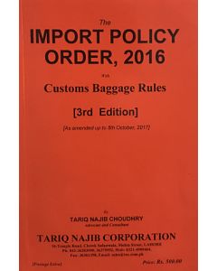 Import Policy Order, 2016