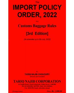 Import Policy Order, 2022