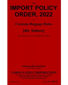 Import Policy Order, 2022