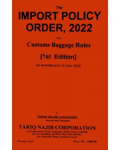 Import Policy Order, 2022